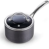 Cooks Standard 2-Quart Hard Anodized Nonstick Saucepan with Lid, Black