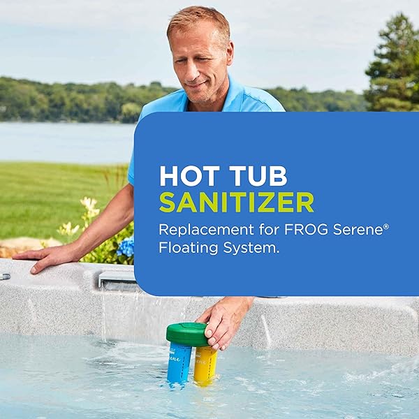 FROG SERENE REPLACEMENT MINERAL CARTRIDGES FOR USE WITH HOT TUB FROG SERENE FLOATING SANITIZING SYSTEM – PREFILLED FOR QUICK & EASY HOT TUB MAINTENANCE