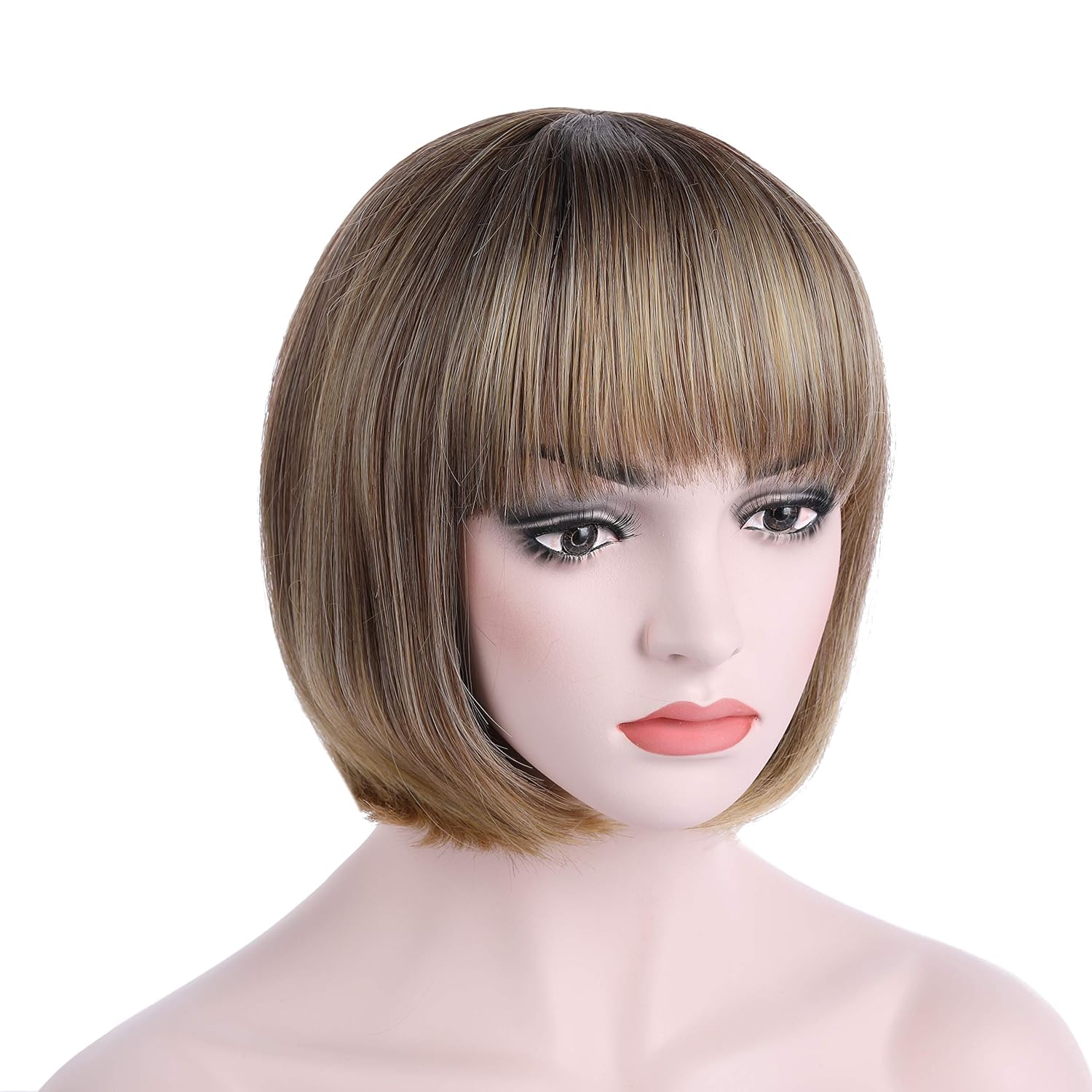 Onedor 10 Short Straight Hair Flapper Cosplay Costume Bob Wig