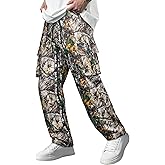 Comdecevis Men's Casual Cargo Pants Workout Joggers Stretch Sweatpants Hiking Drawstring Tactical Pants with Multi Pockets