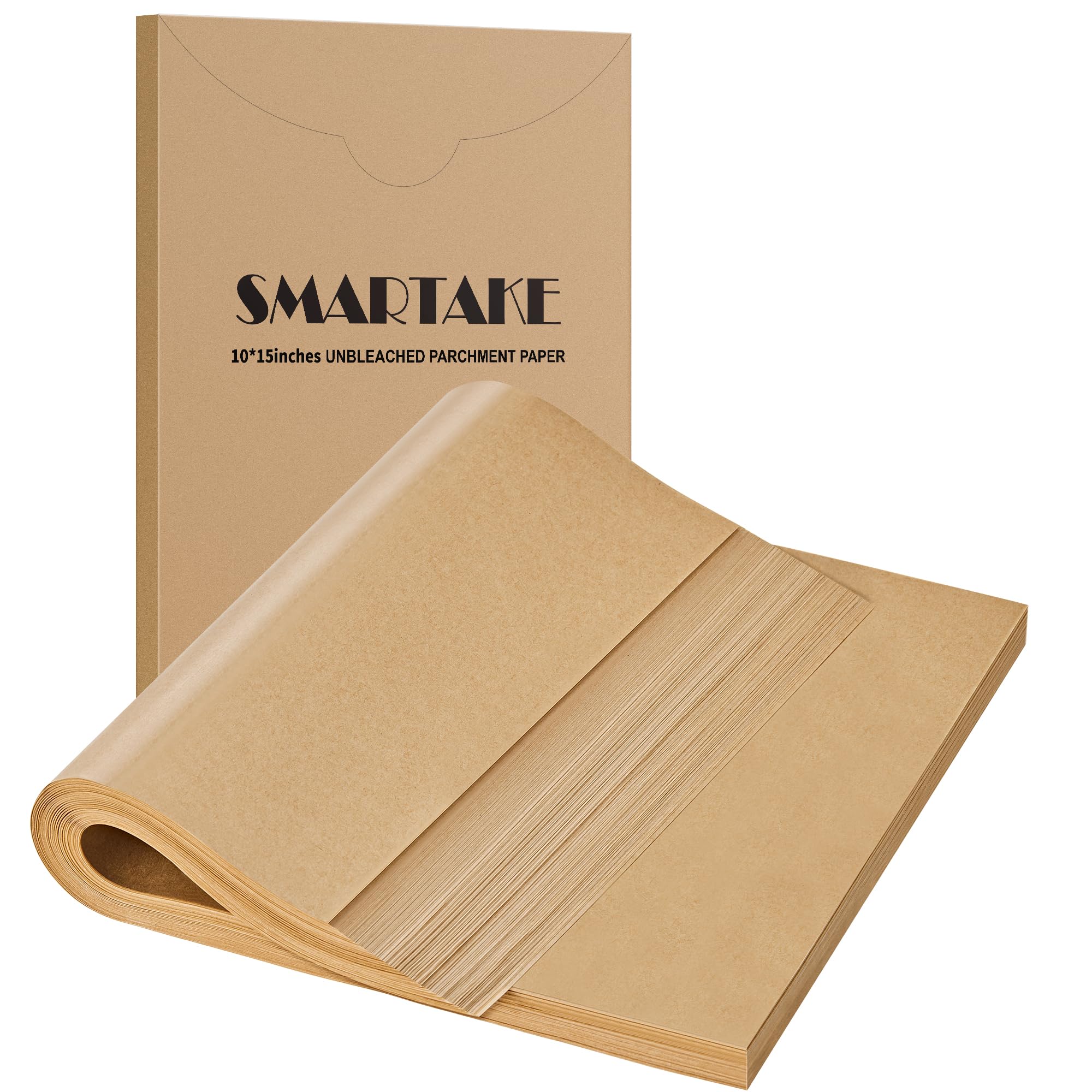 Photo 1 of SMARTAKE 200 Pcs Unbleached Parchment Paper Baking Sheets, 10x15 Inches, Non-Stick, Precut for Baking, Grilling, Air Fryer, Steaming, Bread, Cup Cake, Cookie