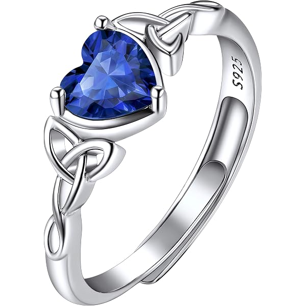 LoraPetid Sterling Silver Birthstone Ring - Personalized Mothers Ring With 2 Hearts, Cubic Zirconia, Engraved Names - View #6
