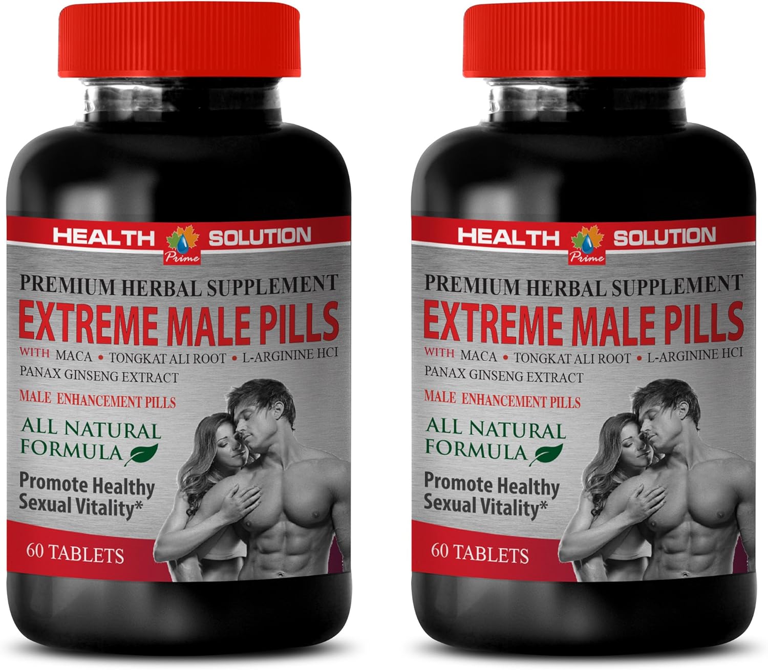 Male Enhancing Pills Erection Best Seller - Extreme Male Pills - tongkat ali him Supplements - 2 Bottles 120 Tablets: Health & Personal Care