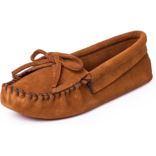 Amazon.com | Minnetonka Women's Deerskin Beaded Moccasin Champagne