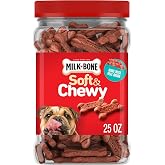 Milk-Bone Soft &amp; Chewy Dog Treats, Made with Real Bacon, 25 Ounce Canister