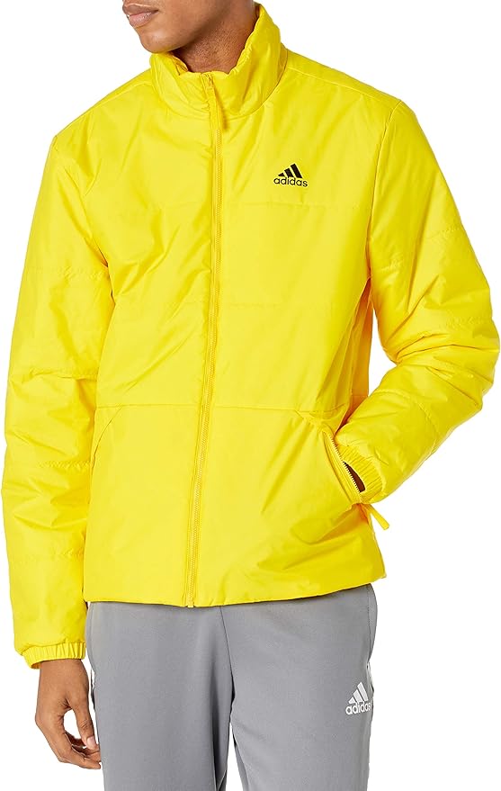 adidas Outdoor,Mens,Basic 3Stripes Insulated Jacket,Yellow,XXLarge