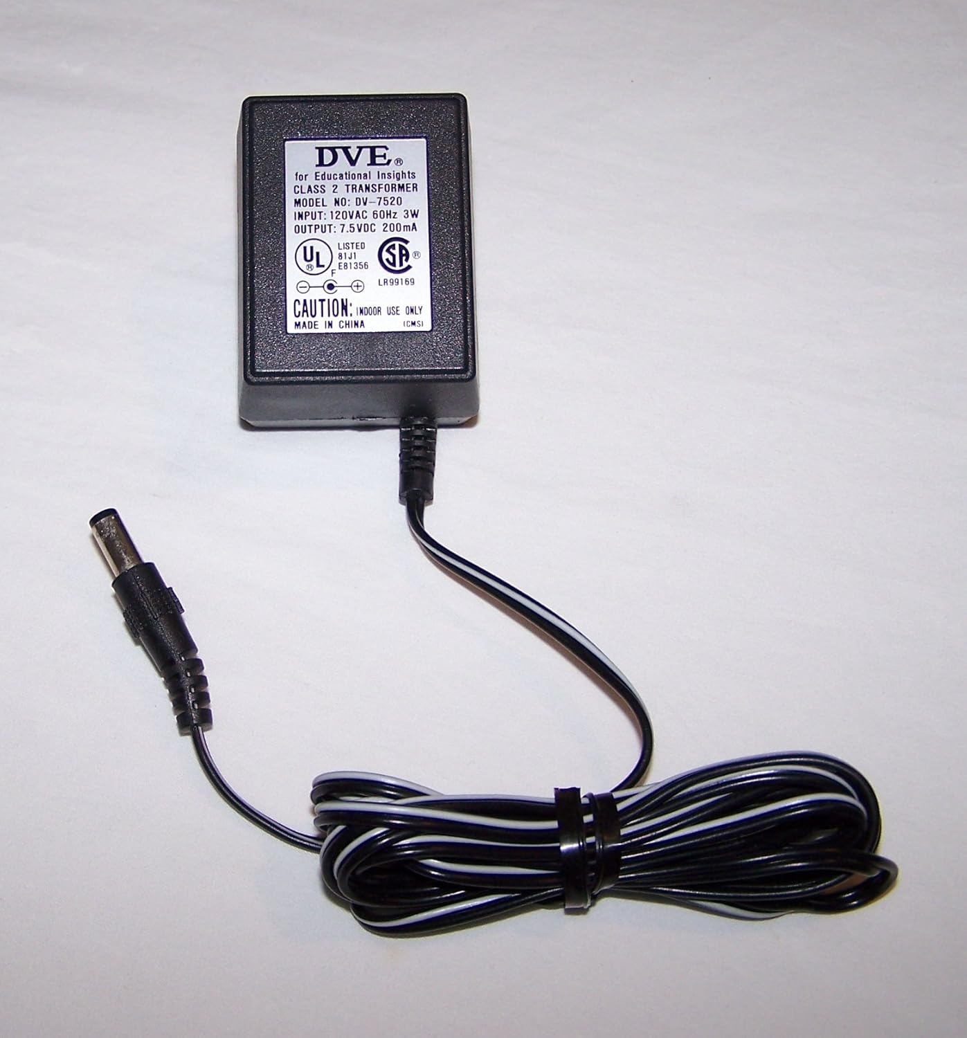 DVE Class 2 Transformer AC Adapter, Model DV7520 Amazon.ca Electronics