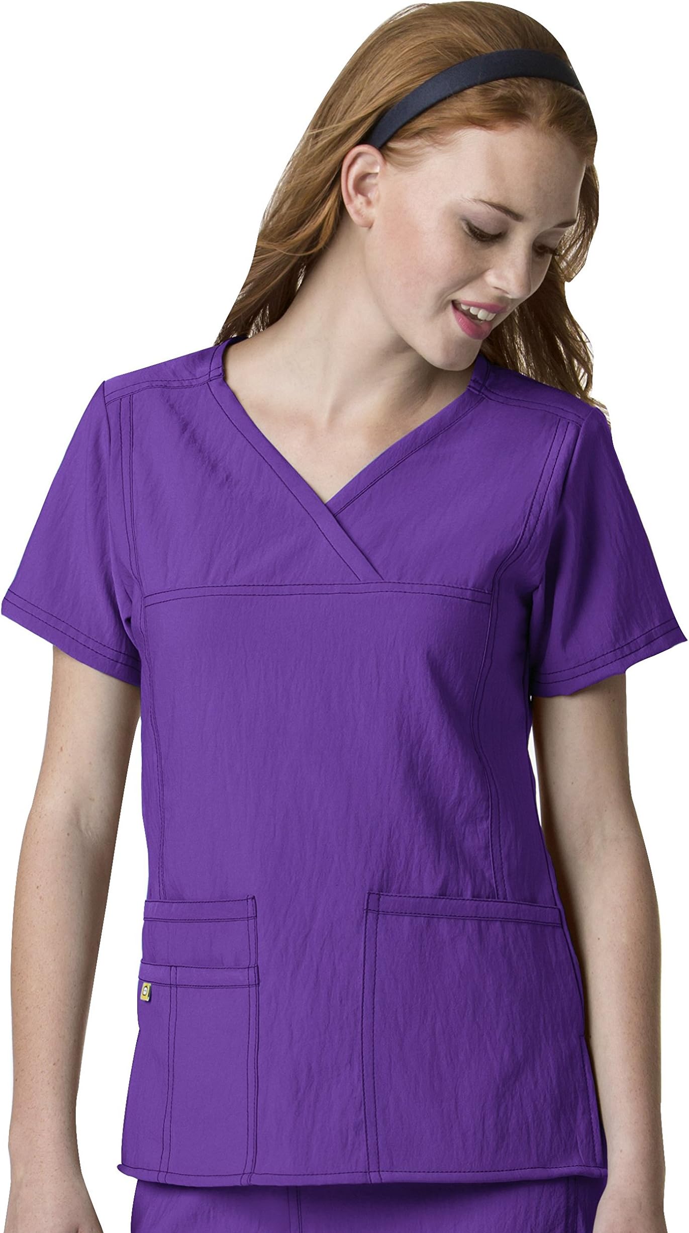WonderWink Women's Scrubs Four Way Stretch Y-Neck Top