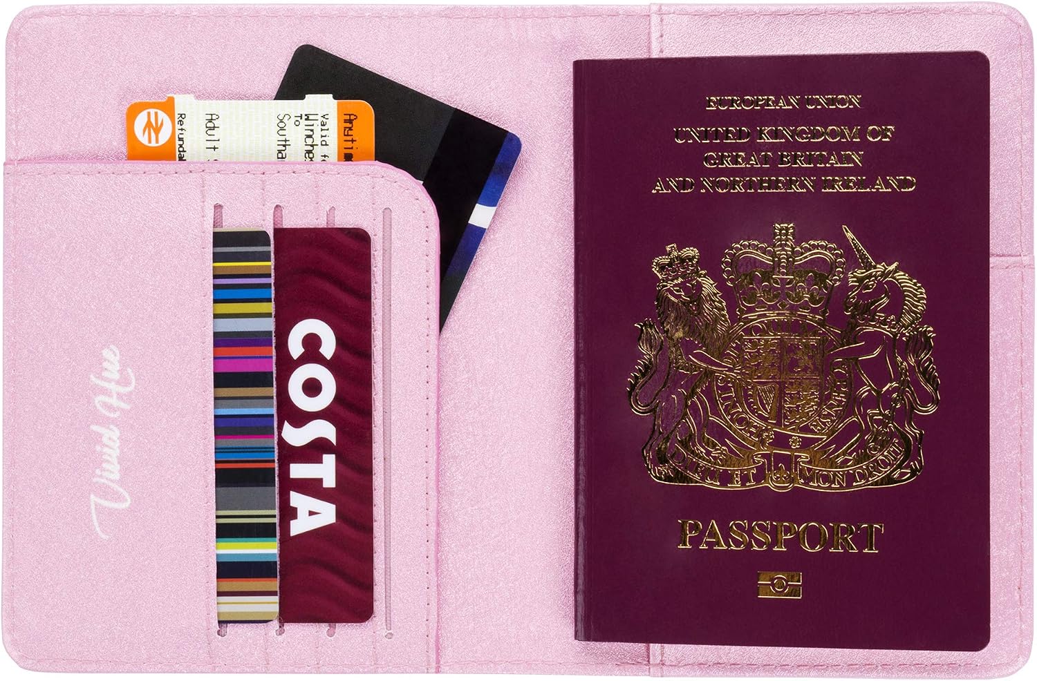 Vivid Hue Passport Holder Cover - PU Leather Travel Wallet for Women & Men, RFID Blocking, Travel Organiser for Passport Cards, Tickets - Image 5