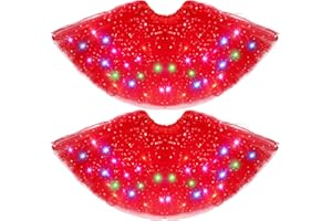 HAYSANDY 2 Pack LED Tutu Skirt Layered Tutus for Women Light up 80's Tulle Tutu Skirt Party Halloween Cosplay Costume