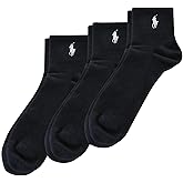 POLO RALPH LAUREN womens Super Soft Ankle Socks - 3 Pair Pack - Reinforced Heel & Toe