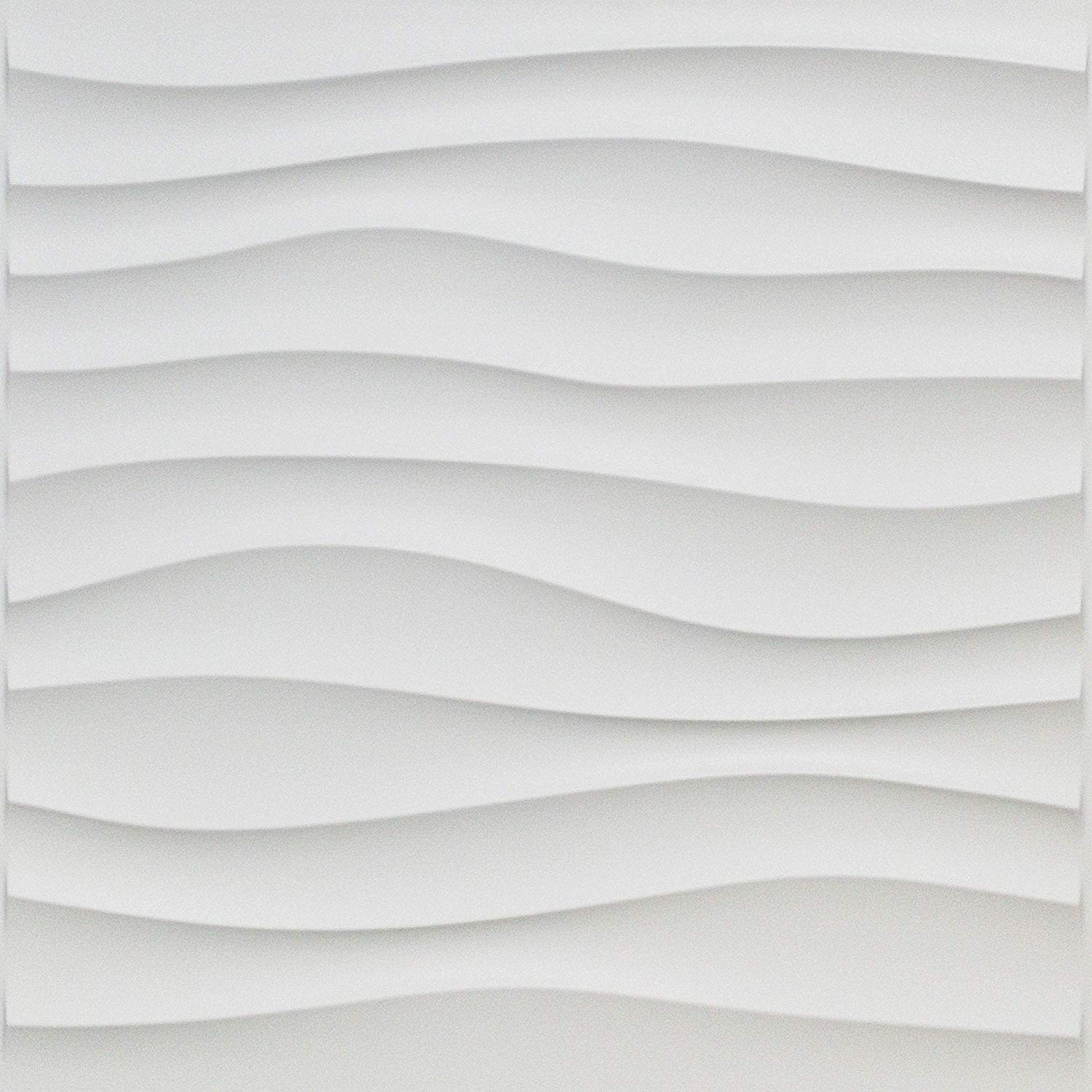 Art3d Pack of 12 Vogue 3D White Wall Panels, 3D Decorative Wall Tiles for Living Room, Office, Bedroom, 50x50 cm