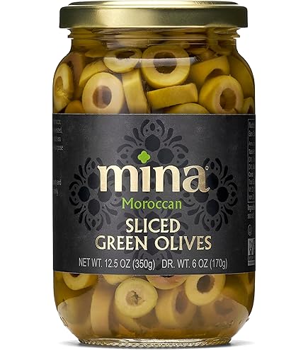 Amazon.com : Mina Green Olives Pitted, 12.5 oz - Delicious Pitted