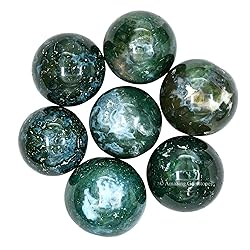Amazing Gemstone Moss Agate Crystal Ball