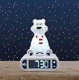 LEXIBOOK Polar Bear Nightlight Alarm Clock LCD Backlit Snooze Blue White RL800PB view 5
