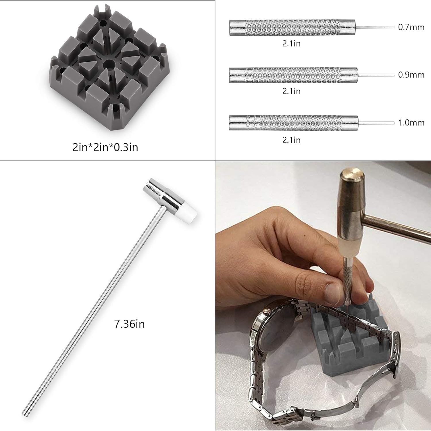 XOOL Watch Repair Kit, 151 PCS Watch Repair Tools Professional Spring Bar Tool Set, Watch Band Link Pin Tool Set, Watch Battery Replacement Tool Kit with Carrying Case and Instruction Manual - - 