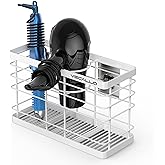 Vecallo Hair Tool Organizer, Curling iron stands, Bathroom Organizer Basket Hair Supplies Organizer Storage Hair Dryer Holder- Wall Mount No Drilling