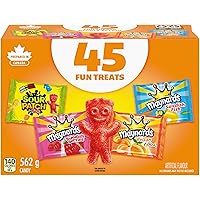 Maynards, Assorted Gummy Candy (Pack of 45), Sour Patch Kids, Fuzzy Peach, Swedish Berries, Swedish Fish, Sour, Bulk, Individ