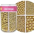 Sprinkles, Sprinkles for Cake Decorating 4 Sizes, Gold Sprinkles for Baking Cake Cupcake Ice Cream Chocolate Cookie Decorating Celebrations Wedding Christmas