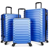 SHOWKOO 3 Piece Luggage Sets Expandable ABS Hardshell Hardside Lightweight Durable Spinner Wheels Suitcase with TSA Lock…