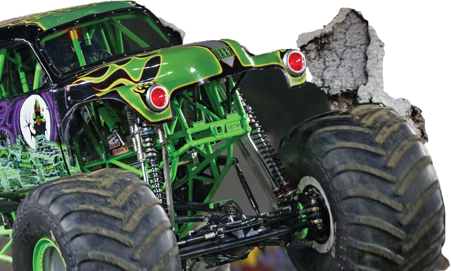 M Vinyl Wall Smashed 3D Art Stickers of Monster Truck Poster Bedroom Boys Girls, Multicoloured, Medium 36 x 65cm - Image 3