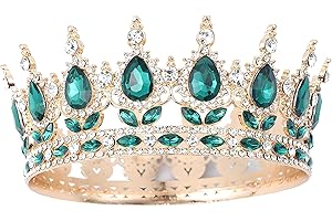 Arclhladin Queen Rhinestone Crown, Gold Wedding Crowns, Royal Princess Crystal Tiara Crown