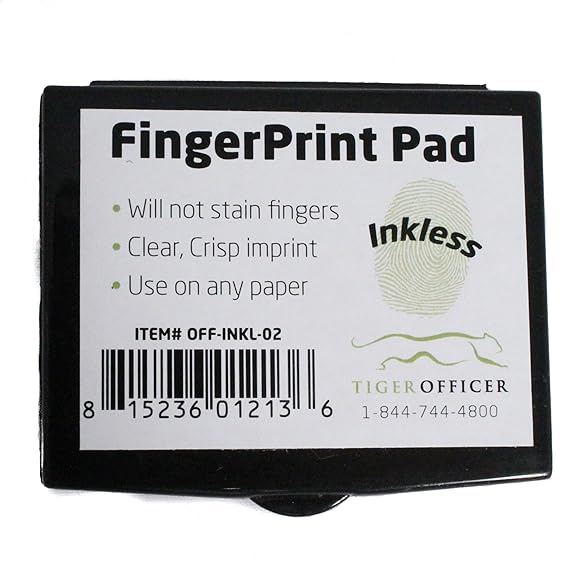 Inkless Fingerprint Stamp Pad Office Products