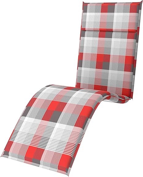 Amazon De Doppler Relaxliegenauflage Spirit 3003 Rot Anthrazit Kariert 170 X 50 X 6 Cm