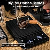 Bemece Digital Coffee Scale with Timer 0.1g-3000g Large LED Display view 9