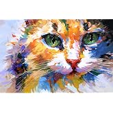 DIAMOND ART CLUB Colorful Cat's Gaze Diamond Art Kits for Adults | Premium Diamond Painting Kit, Fun DIY Crafts for Adults, Round Diamond Art Canvas, 20" x 13" (50.6 x 33 cm)