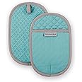 KitchenAid Asteroid Pot Holder 2-Pack Set, Aqua, 6.5"x10"