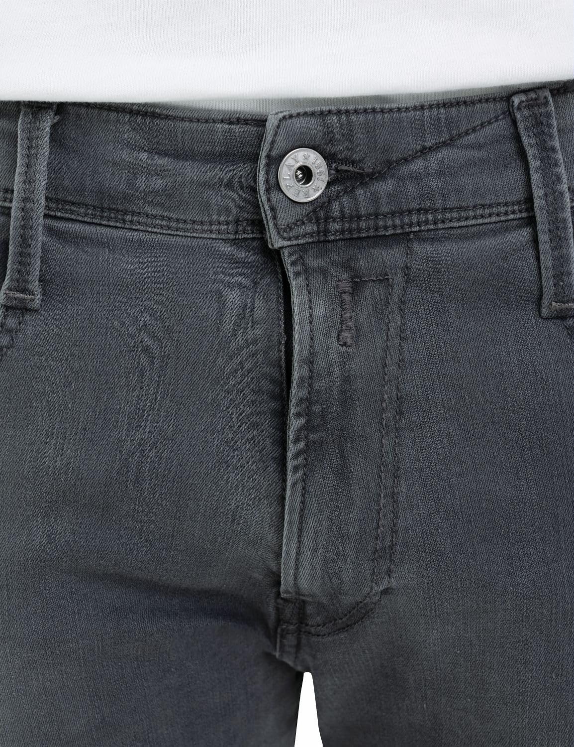 Replay Herren Jeans Anbass Slim-Fit mit Comfort Stretch, Dark Grey 096 (Grau), 30W / 32L 5