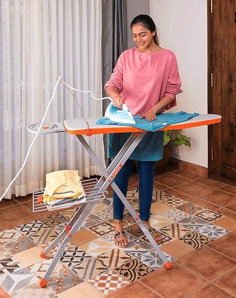 Bathla X-Pres Ace - Large Foldable Ironing Board with Aluminised Ironing Surface (Silver)