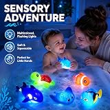 ZHLVKK Light Up Bath Toys Ocean Animals Water Activated LEDs view 5