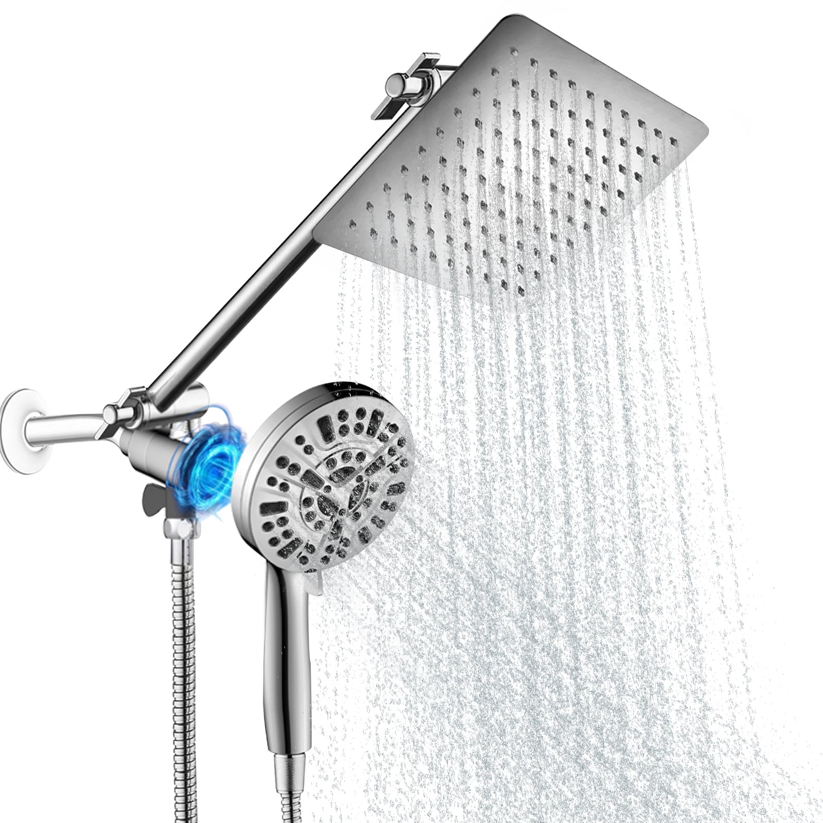 Photo 1 of Wide Rain Shower Head With 10 Modes Handheld Showerheads, High Pressure Showerhead Combo with Extension Arm for Bathroom Accessories,Featuring built-in magnetic docking and powerful nozzle