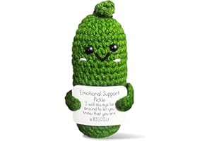 SACHPER Pickle Buddies Classic Confort Pickle - Emotional Support Crochet Dolls Handmade Gifts Crochet Plushies Desk Decor Emotional Support Plush for Anxiety & Stress Relief