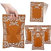 Yexiya 50 Pcs Cielito Lindo Party Candy Bags Bulk Christmas Gift Bags with Handle Cinco De Mayo Favors Barro Candy Sack Talavera Sack for Mexican Xmas Gingerbread Fiesta Party Supplies