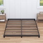 Nailsong 4 inch Cal King Bed Frame Low Profile, California King Bed Frames No Box Spring Needed, Heavy Duty Metal, Easy Assem