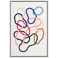 SIGNWIN Framed Canvas Wall Art Boho Decor Illustration Canvas Prints Home Artwork Decoration for Living Room,Bedroom - 16x24 inches