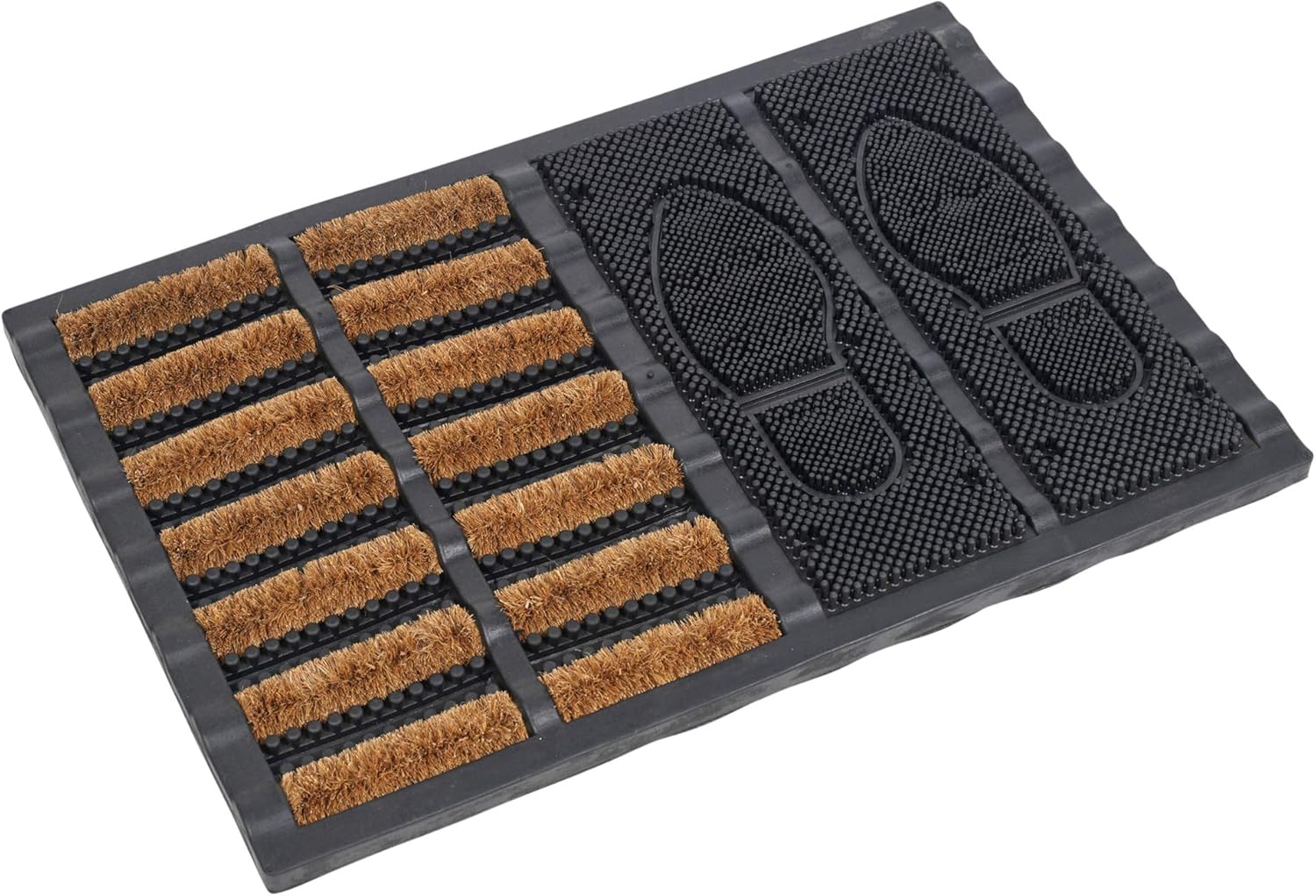 URBNLIVING Heavy Duty Rubber Doormats with Brushes and Boot Tray 2