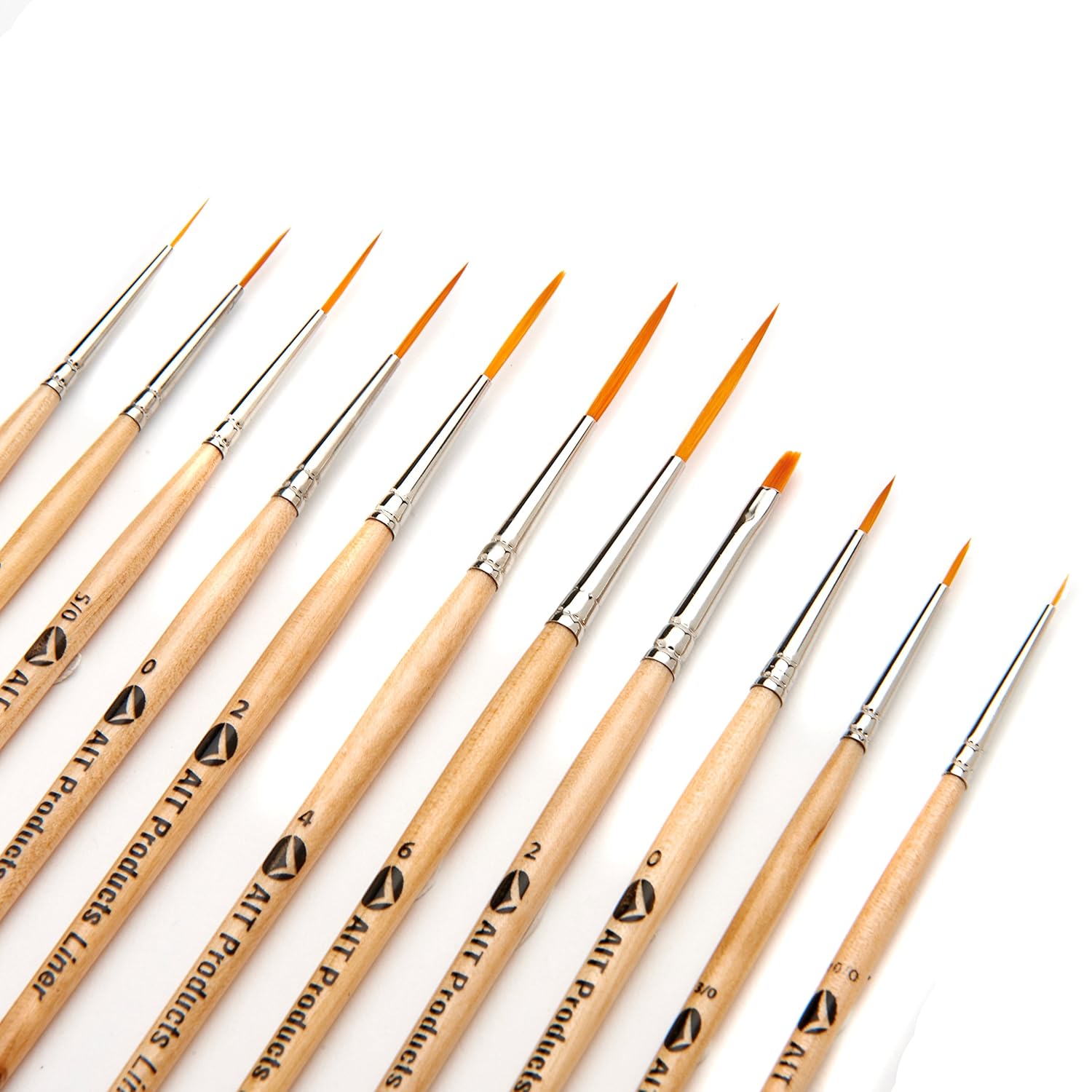 Amazon AIT Art Fine Detail Paint Brush Set 11 Paint Brushes 