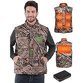 HOTHUGZ Heated Vest for Men with 12V 15000mAh Battery Pack Lightweight Rechargeable Warming Vest for Winter Outdoor