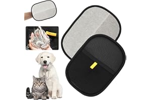 IFORYONLIFE 2 Pack Double Sided Pet Hair Remover Glove, Reusable Electrostatic Pet Hair Removal Gloves for Dogs & Cats
