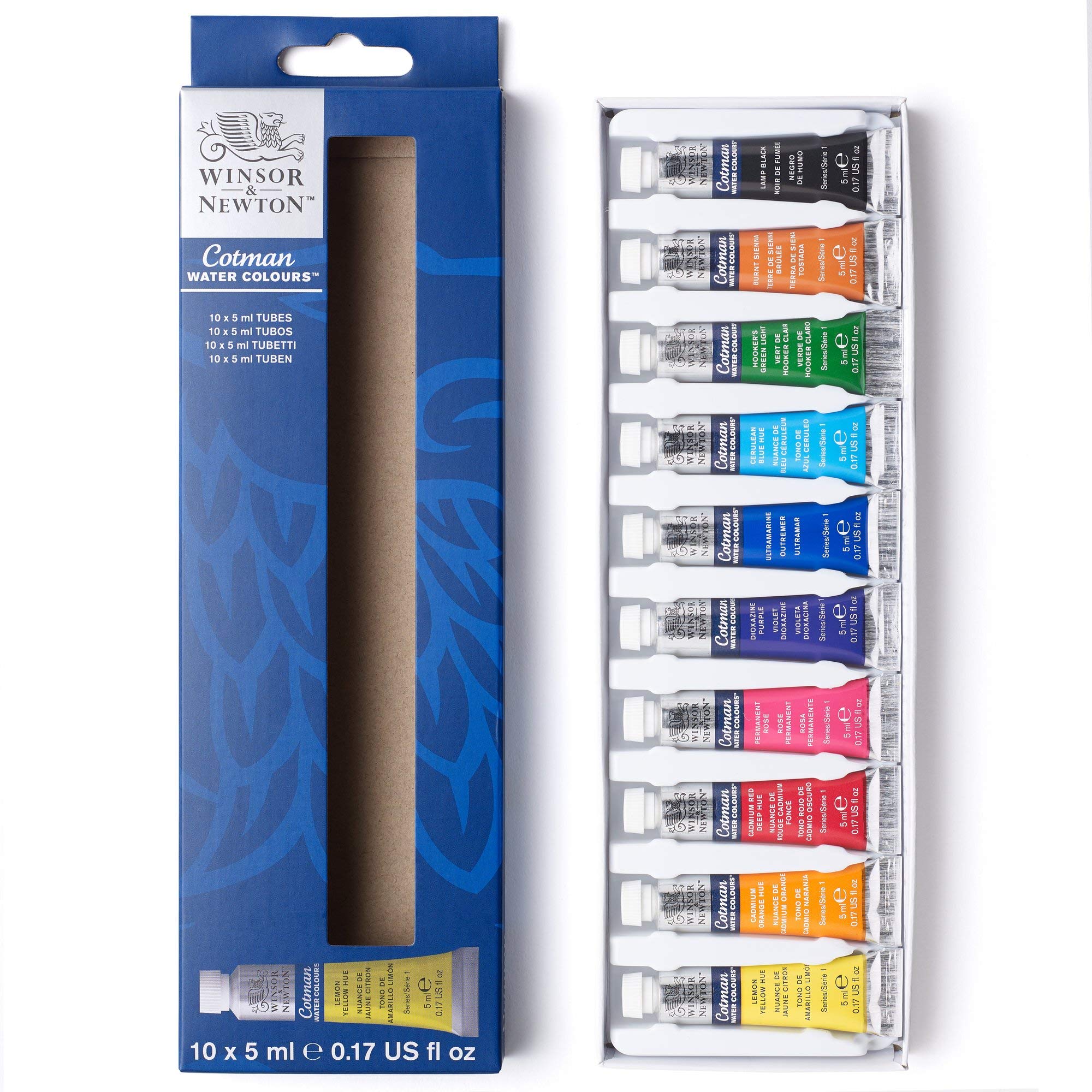 Winsor & Newton, Cotman Watercolour Set, 10 x 5ml Tubes