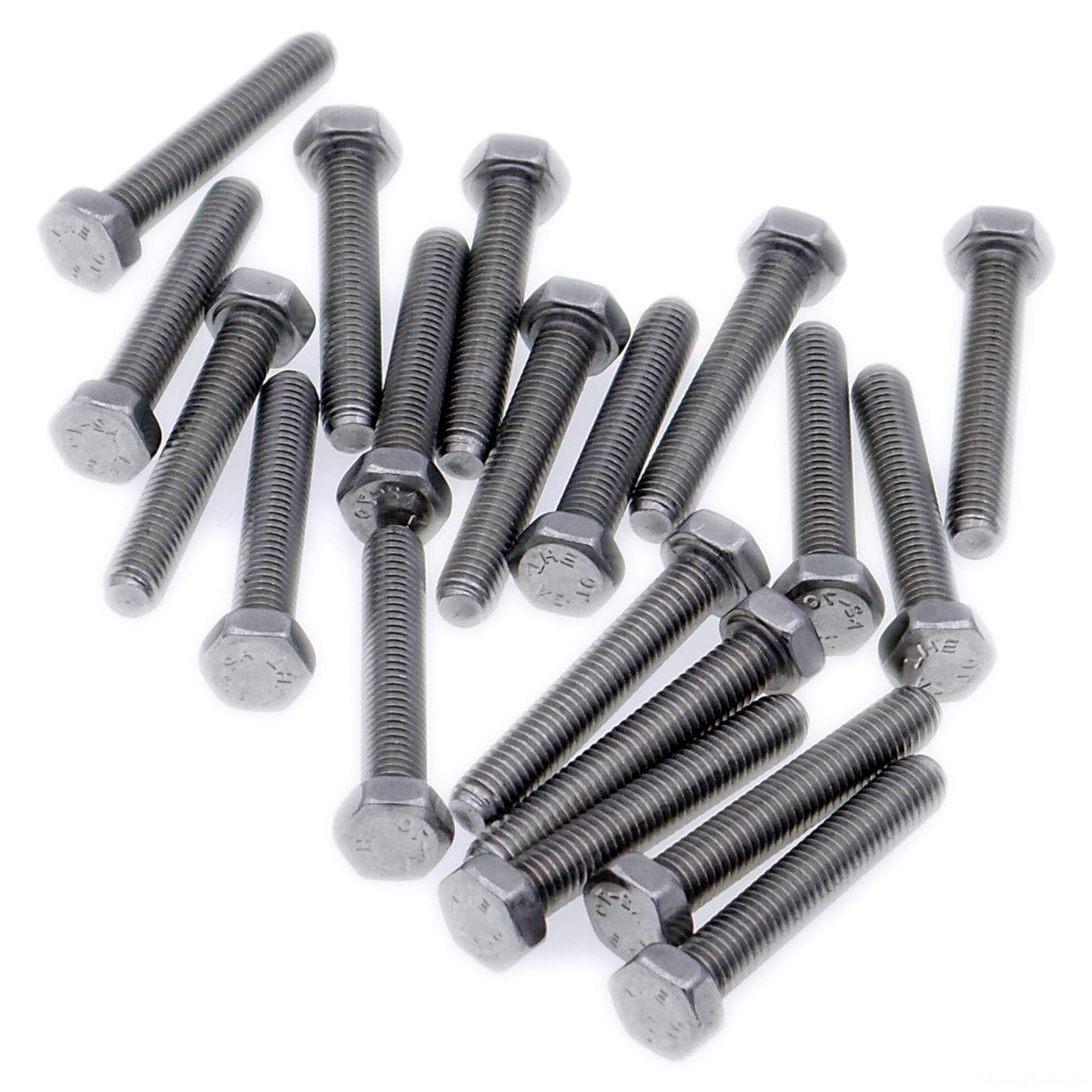 M5 (5mm x 55mm) Hex Bolt (Fully Threaded Setscrew) - Stainless Steel (A2) (Pack of 20)