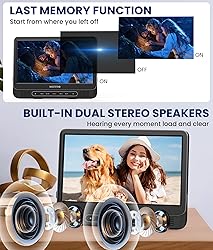 WONNIE 12" Dual Car DVD Players Portable DVD