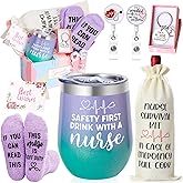 NaiCeay Nurse Appreciation Gifts for Women,Nursing Practitioner LPN/RN Gifts,12 oz Tumbler Set-Graduation,Birthday,Christmas Nurse