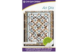 COZY QUILT DESIGNS at Sea Quilt Pattern, Jelly Roll, Bali Pop, 2.5" Strip Friendly, 5 Finished Size Options