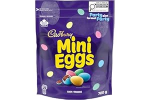 Cadbury Mini Eggs, Chocolatey Candy, Chocolate Egg, Party Size, Resealable bag, 700 g, Prepared in Canada