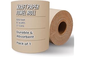 Restaurantware-Paper Towel Roll 600' x 1 Roll Long Paper Towel 8" Wide Hand Towel Roll 1 Ply Universal Dispenser 2" Core Hard